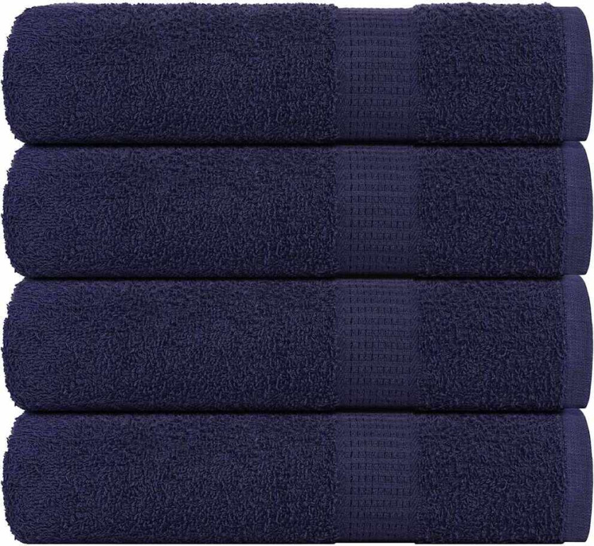 Badehåndklær 4 stk marineblå 100x150 cm 360 g/m² 100 % bomull