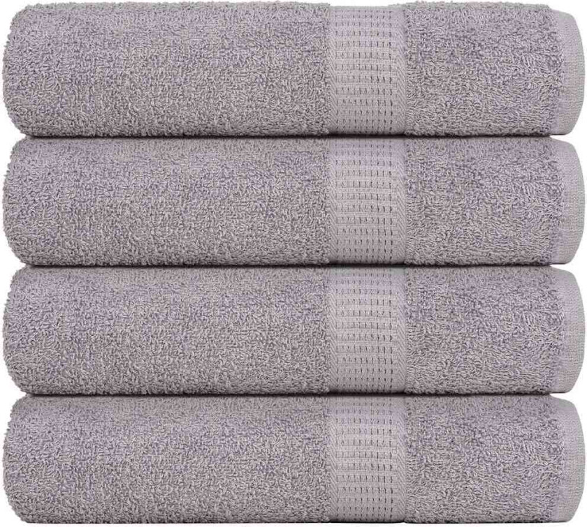Dusjhåndklær 4 stk grå 70x140 cm 360 g/m2 100 % bomull