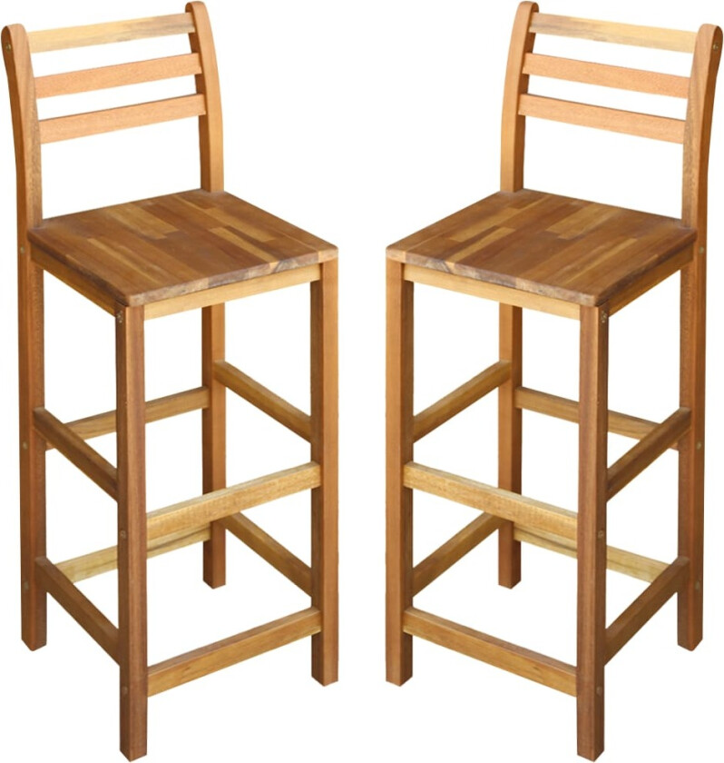 Barstoler 2 stk heltre akasie