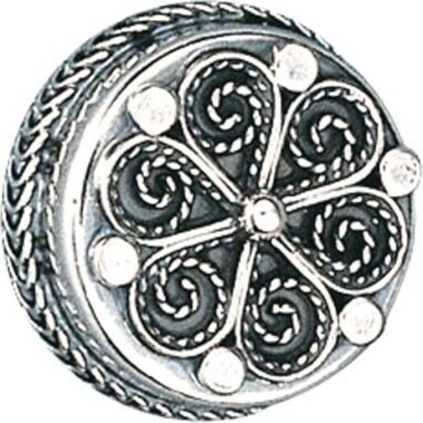 Knapp Telemark i 830 oksidert sølv med bunn