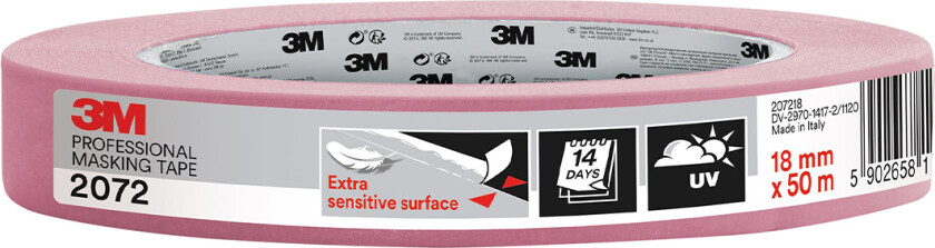 Profesjonell Maskeringstape 2072 18mm