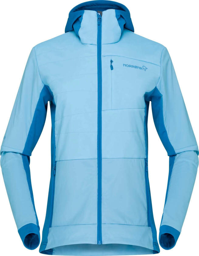 Women's Falketind Alpha90 Insulated Zip Hood Aquarius/Mykonos Blue XS, Aquarius/Mykonos Blue