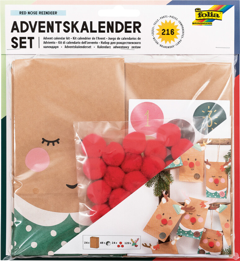 Papirposer til Adventskalender Nature 24-pakke