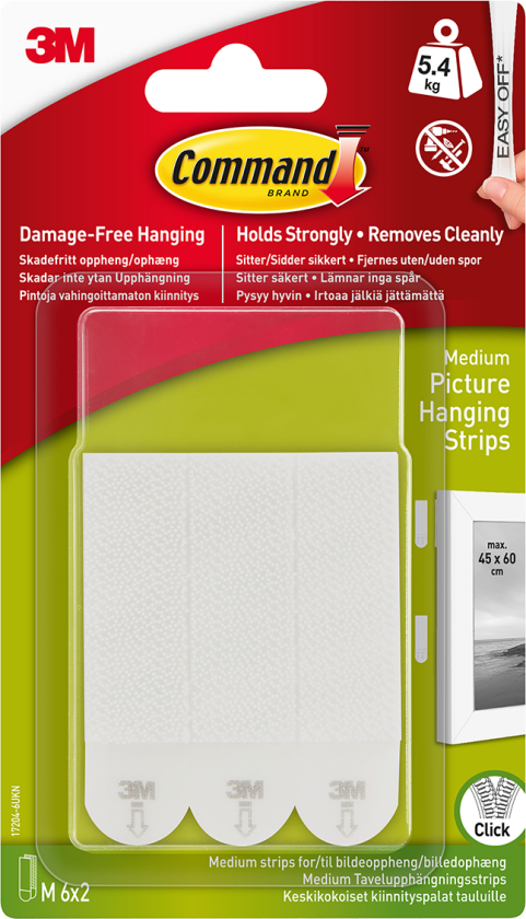 Command Strips for bildeoppheng Medium 6 st