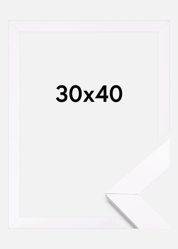 Ramme Stockholm Hvit 30x40 Cm