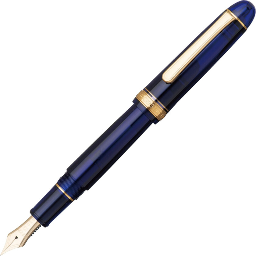 #3776 Century Gold Trim Fyllepenn Chartres Blue Music nib