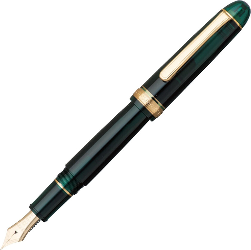 Century Gold Trim Fyllepenn Laurel Green Broad