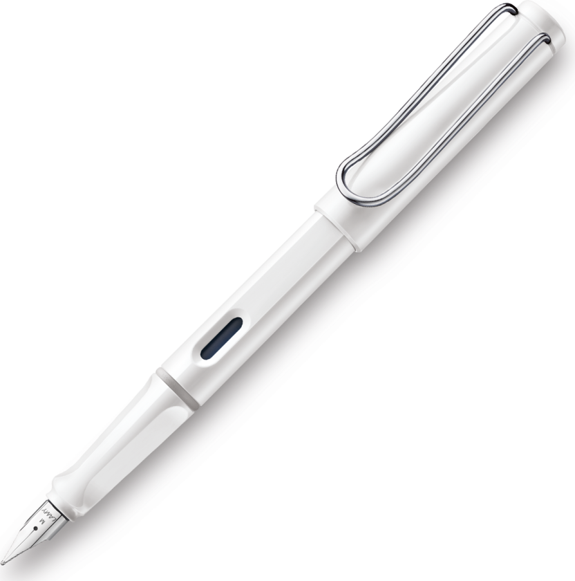 Safari Fyllepenn white Broad