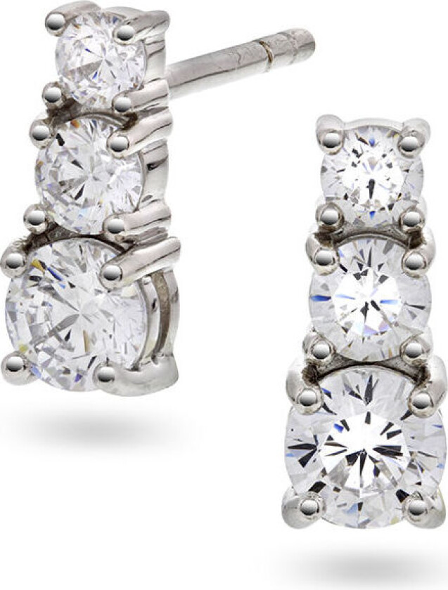 , Øredobber i 925 sølv med zirkonia