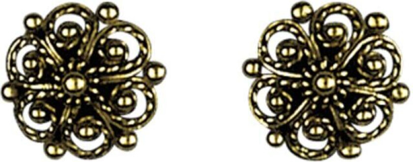 Øredobber Telemark i 830 antikkforgylt sølv