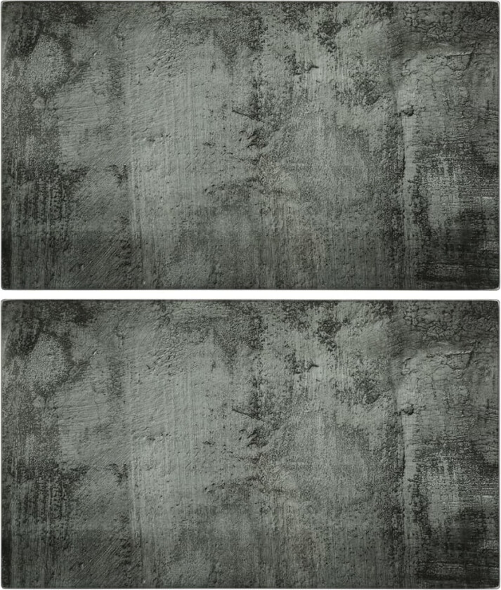 Skjærebrett 2 stk betongmønster herdet glass