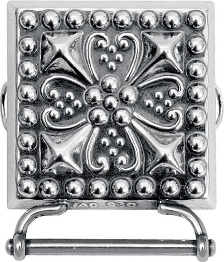 Veskestøl med lang hempe i 830 oksidert sølv