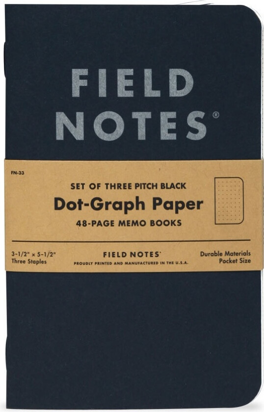 Memo Book Dotted 3-pakke