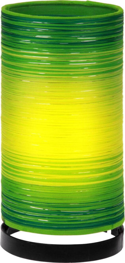 Bordlampe Julie viklet inn med tråder, grønn