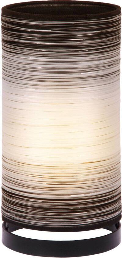 Bordlampe Julie viklet inn med tråder, hvit