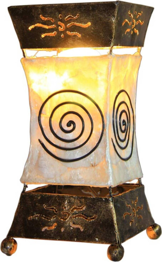 Lys bordlampe Xenia med spiralmotiv