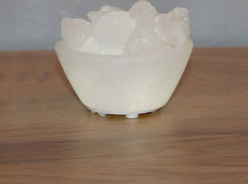 Hvit LED-saltkrystallbolle Petite