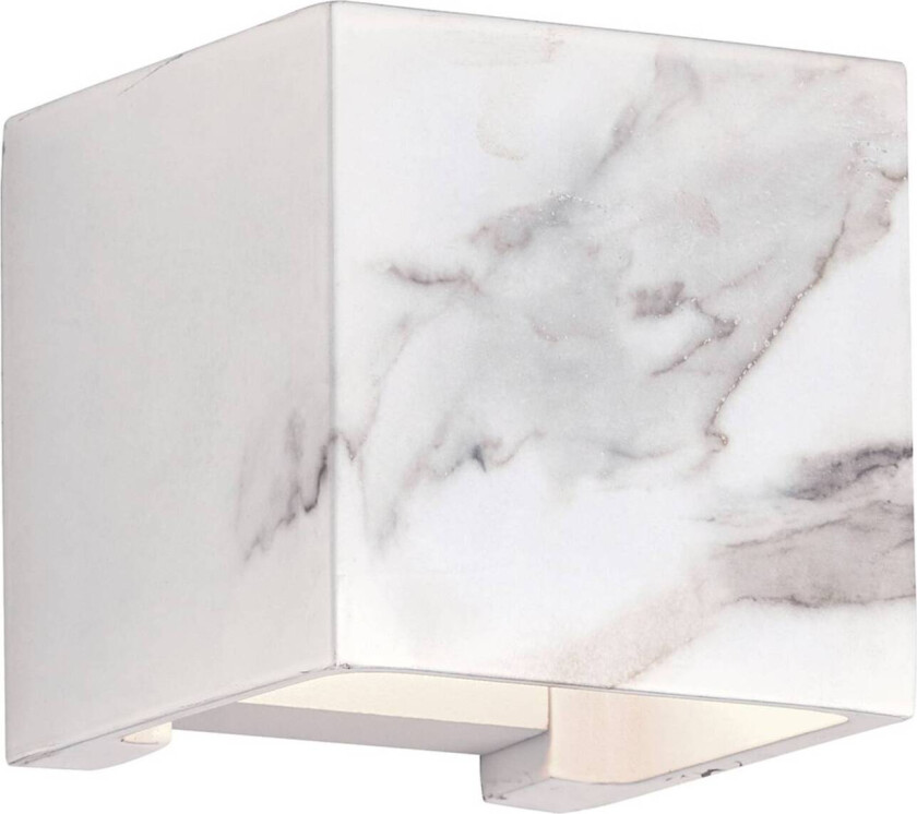Davos utendørs LED-vegglampe marmor hvit