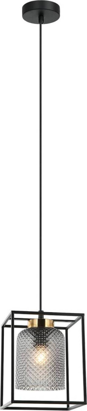 Zac pendellampe i cage-look, med én lampe