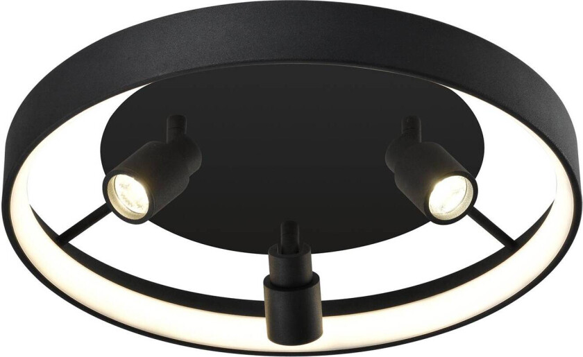 Denis LED-taklampe, sirkelformet med 3 spotter