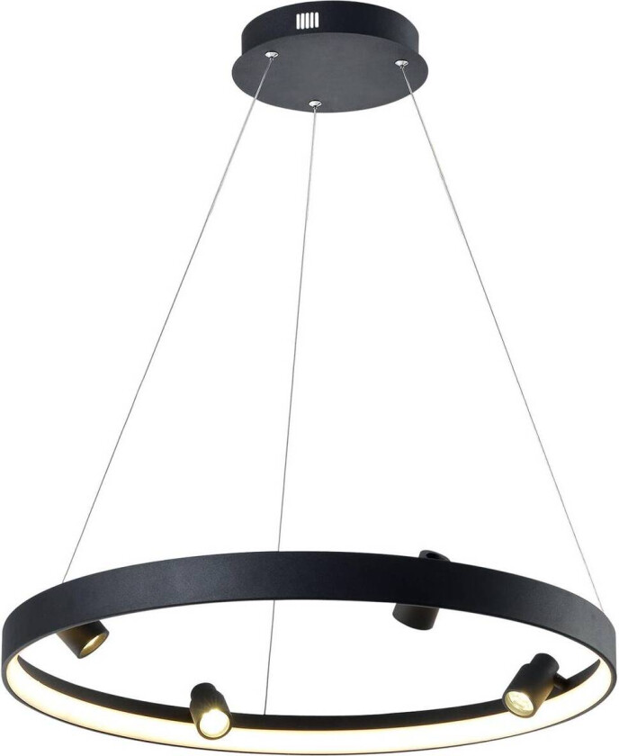 Denis LED-pendel, sirkelformet med fire spotlights