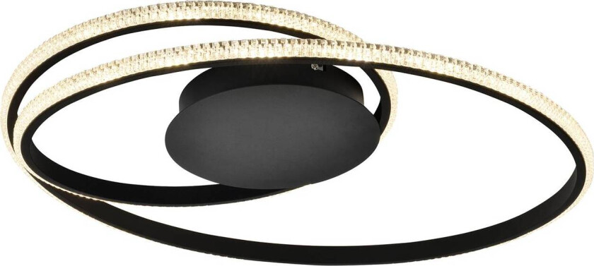 Berlin LED-taklampe, sort, 28W, Ø 57 cm