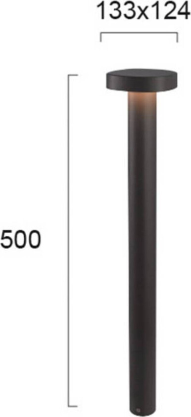 LED-sokkellampe Onda, IP54, høyde 50 cm