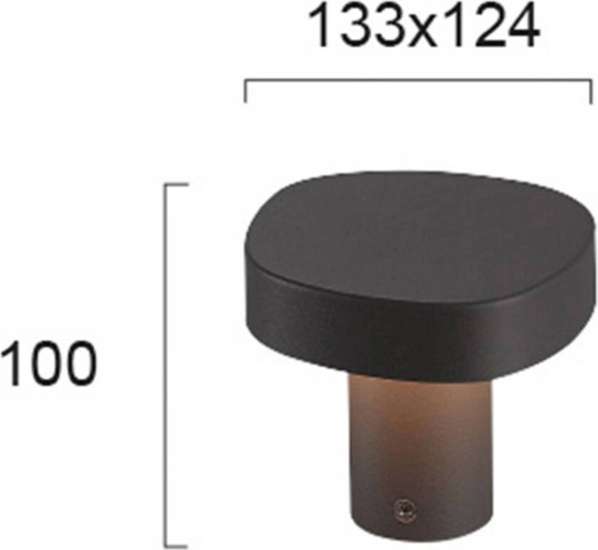 LED-sokkellampe Onda, IP54, høyde 10 cm