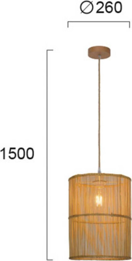 Hengelampe Anteo av spanskrør, sylindrisk