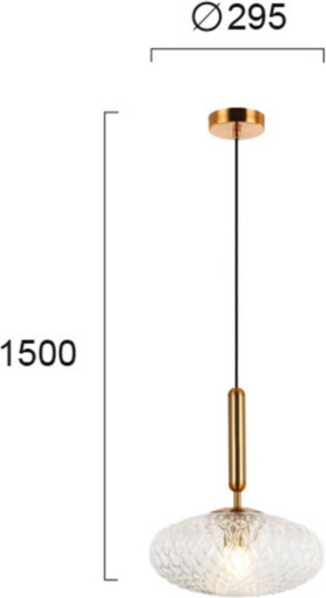 Hengelampe Ester av glass, transparent