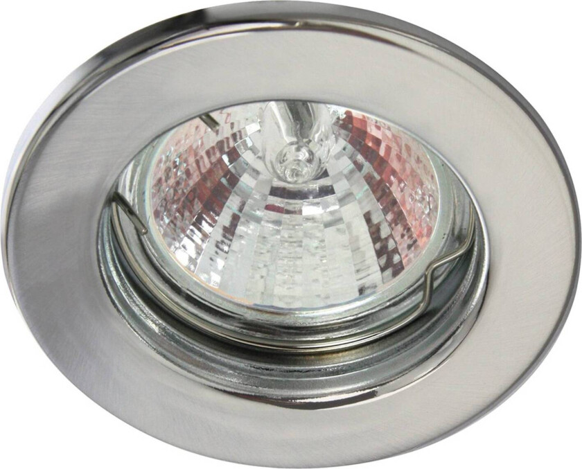 Lavvolt innfellingsspot Tim, stiv, krom-matt