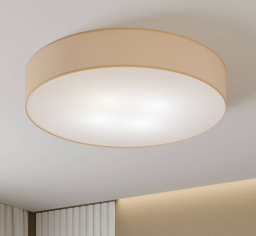 Rondo taklampe, beige Ø 80 cm