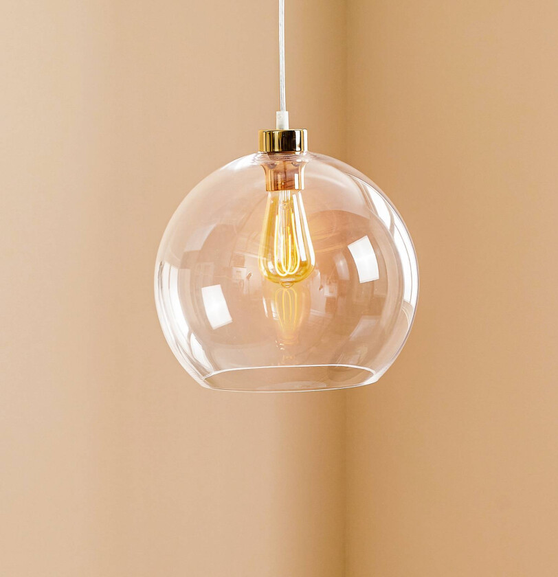 Cubus hengelampe, hvit, glass, Ø 30 cm, E27