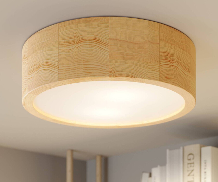 Cleo taklampe, Ø 27,5 cm, 2 lyskilder, furu, E27