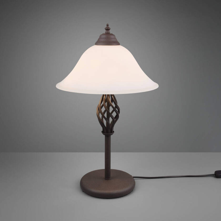 Bordlampe Rustica med ledningsbryter, rust