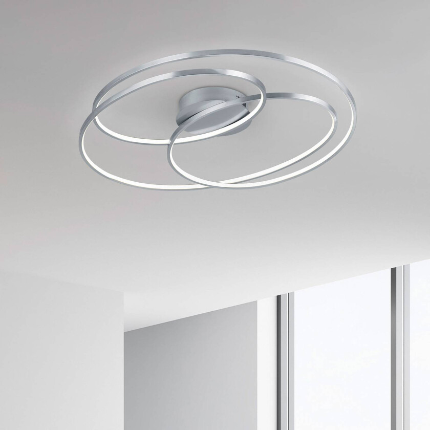 LED-taklampe Gale, 80 cm, matt nikkel