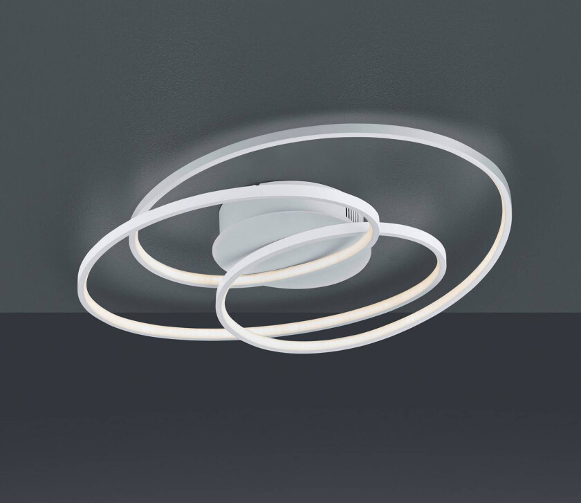 LED-taklampe Gale, 60 cm, matt hvit