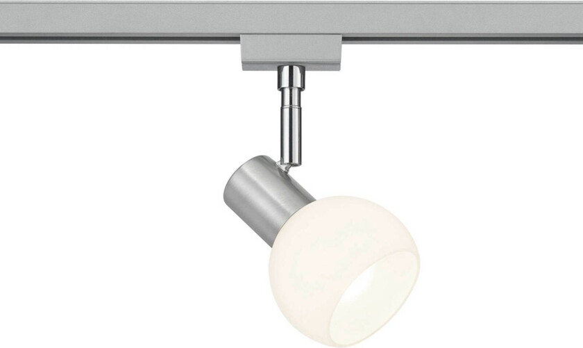 Spot for skinnesystem DUOline, opalglass/nikkel