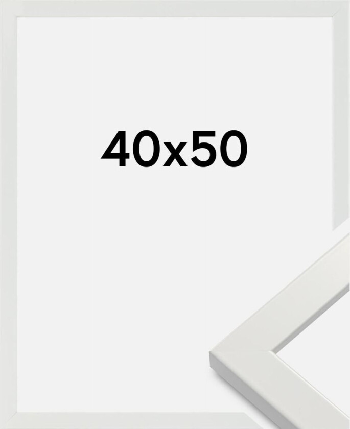 Ramme White Wood Glossy 40x50 Cm