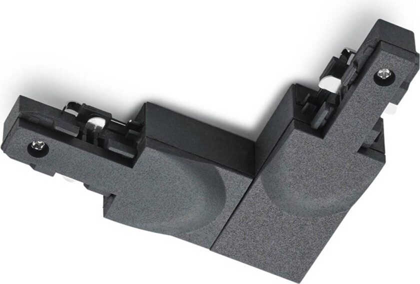 Hjørnekontakt DUOline jordledning ute, svart