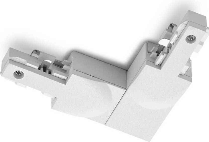 Hjørnekontakt DUOline jordledning ute, hvit