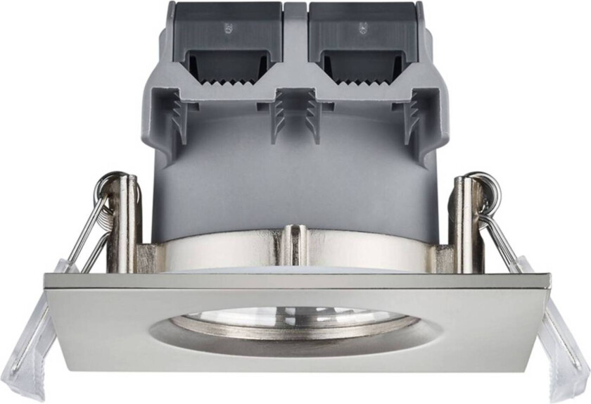 Kantet LED-downlight Zagros IP65 matt nikkel