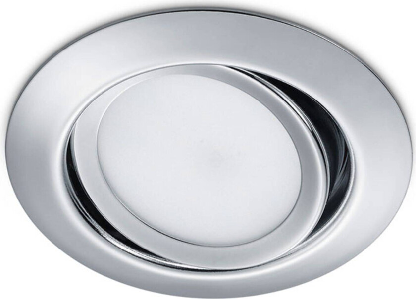 Rundt LED-downlight Rila, krom
