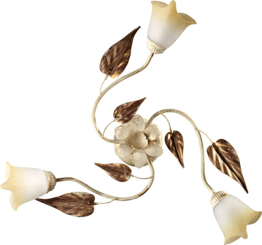 Taklampe Vanda 3 lyskilder, elfenbein