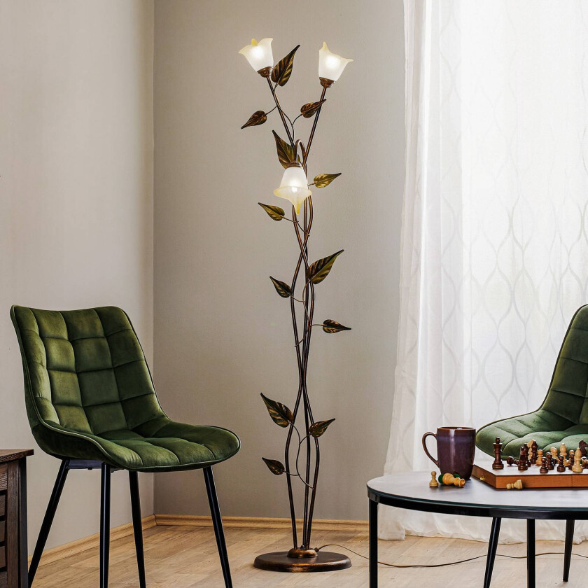 Gulvlampe Miranda i florentinsk stil, bronse