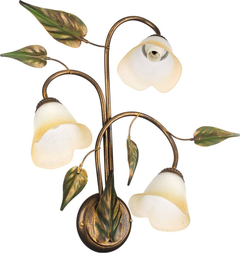 Vegglampe Miranda 3 lyskilder, bronse