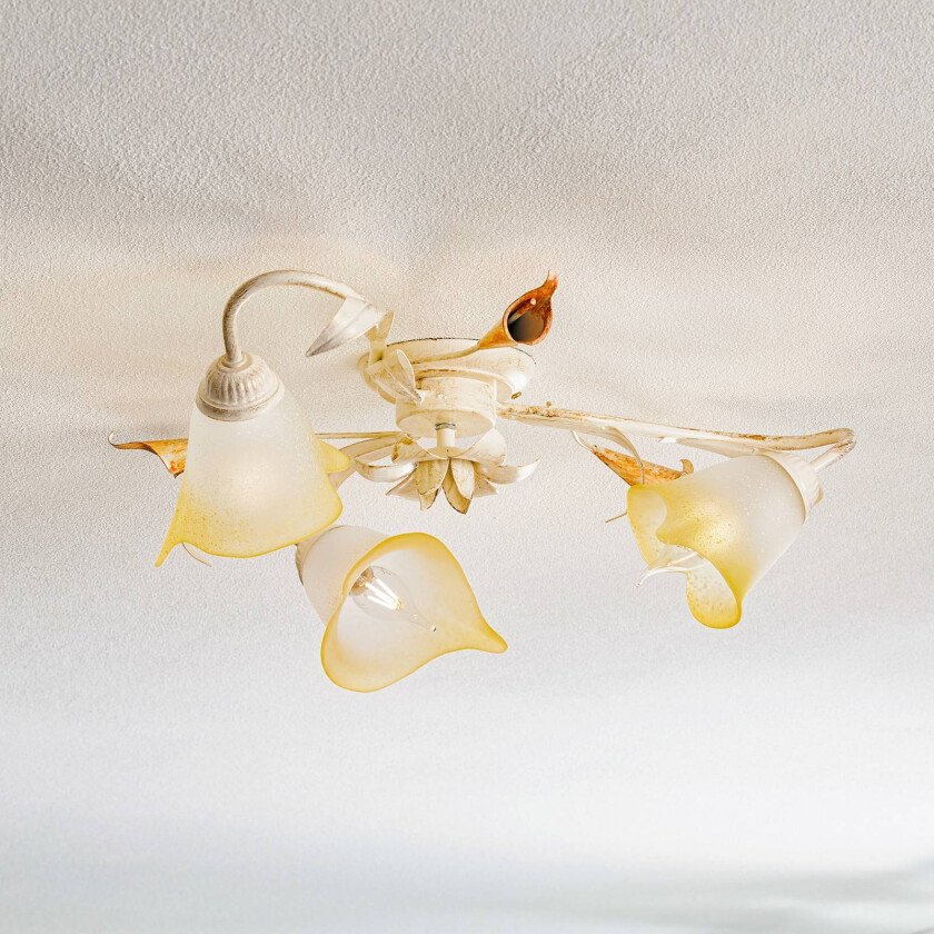 Taklampe Lucrezia 3 lyskilder, elfenben