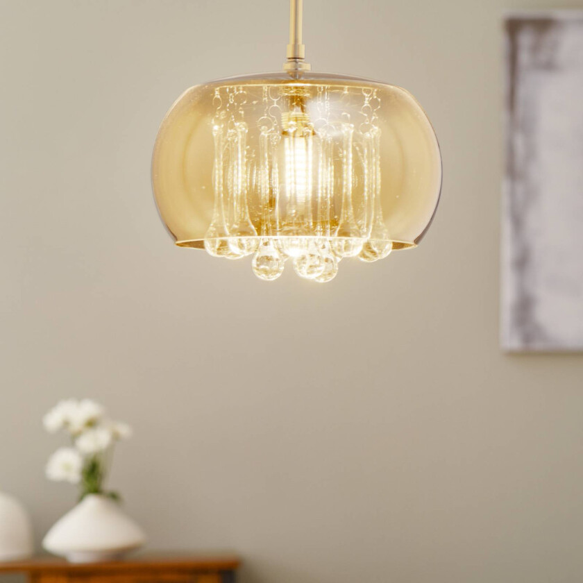 Argos LED-pendellampe med krystalldråper Ø 22 cm