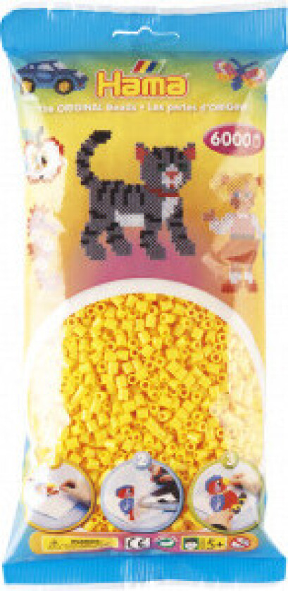 Midi 6000 Perler - Gul 03