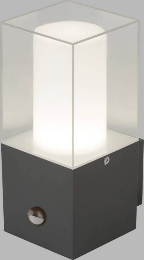 Granada utendørs vegglampe med sensor, mørk grå